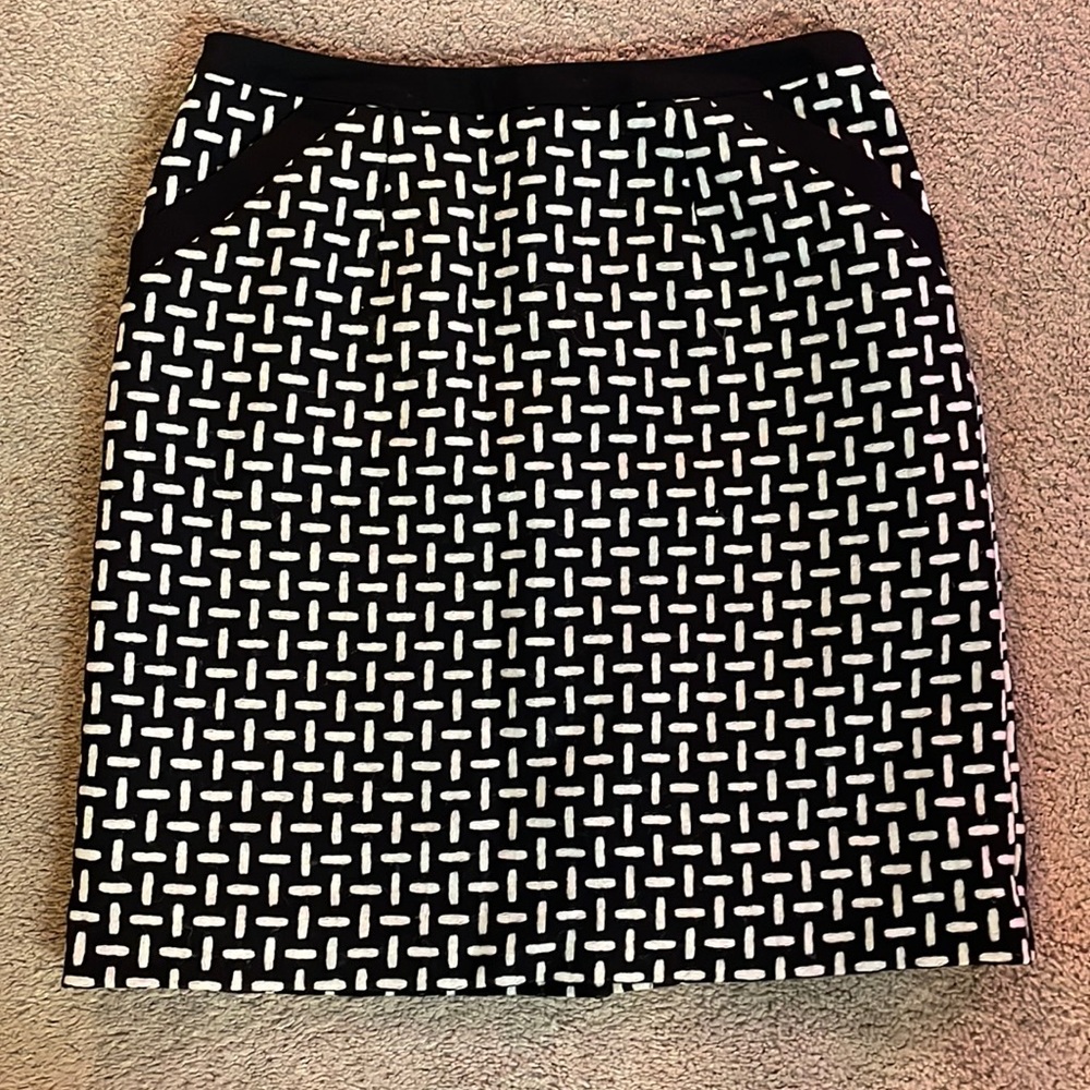 Used Black & White Talbots wool skirt Size 12P